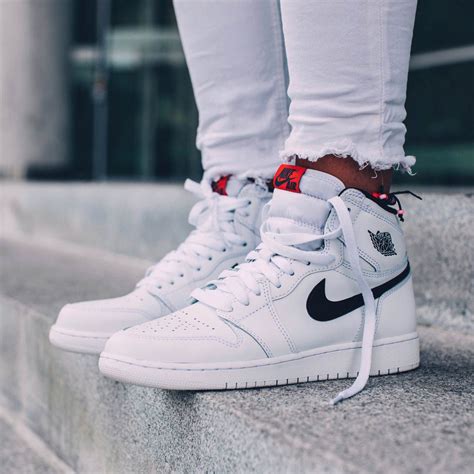 Womens White Jordan 1 